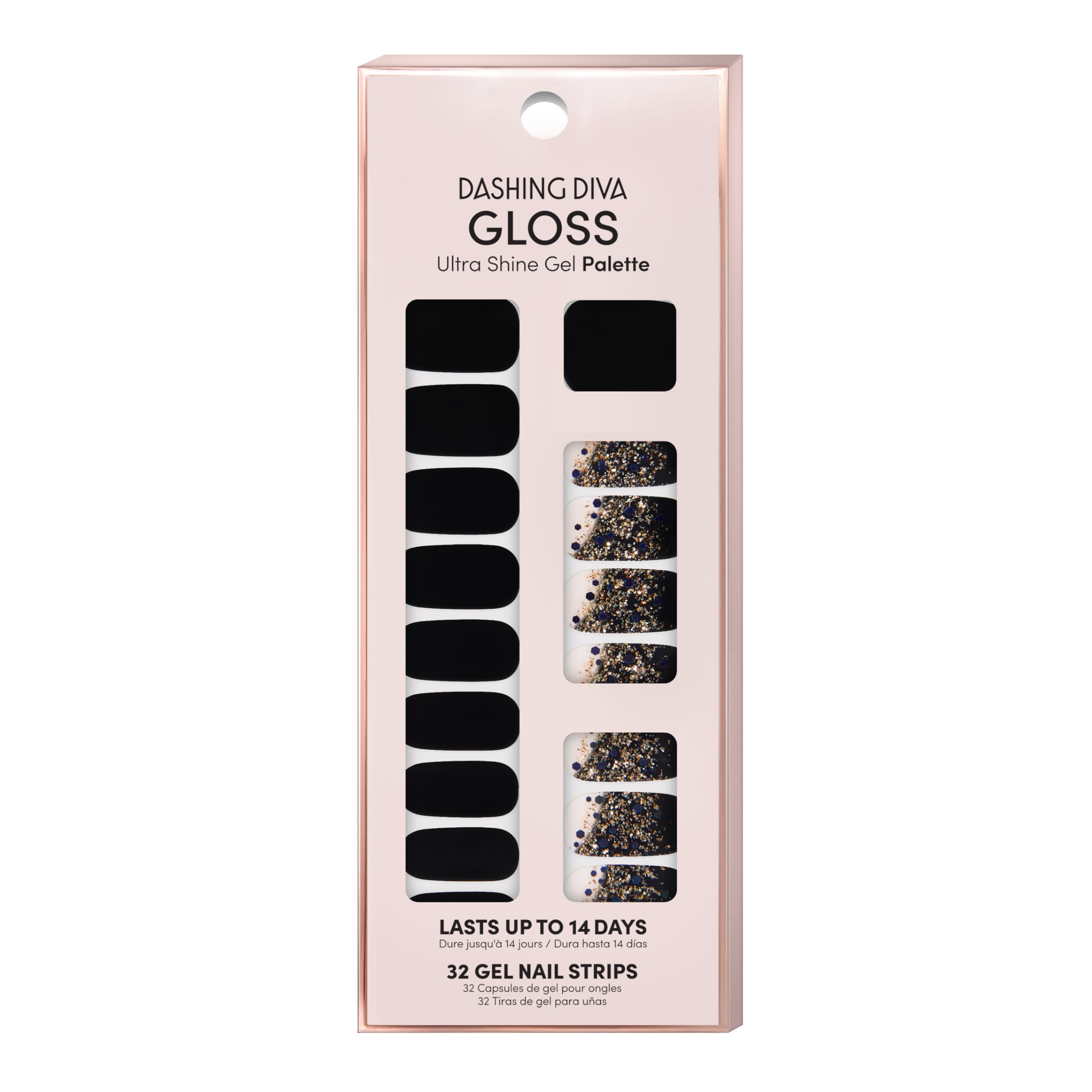 Dashing Diva Hollywood Lane gloss nail strips provide a fast, chip-resistant, gel-like manicure.