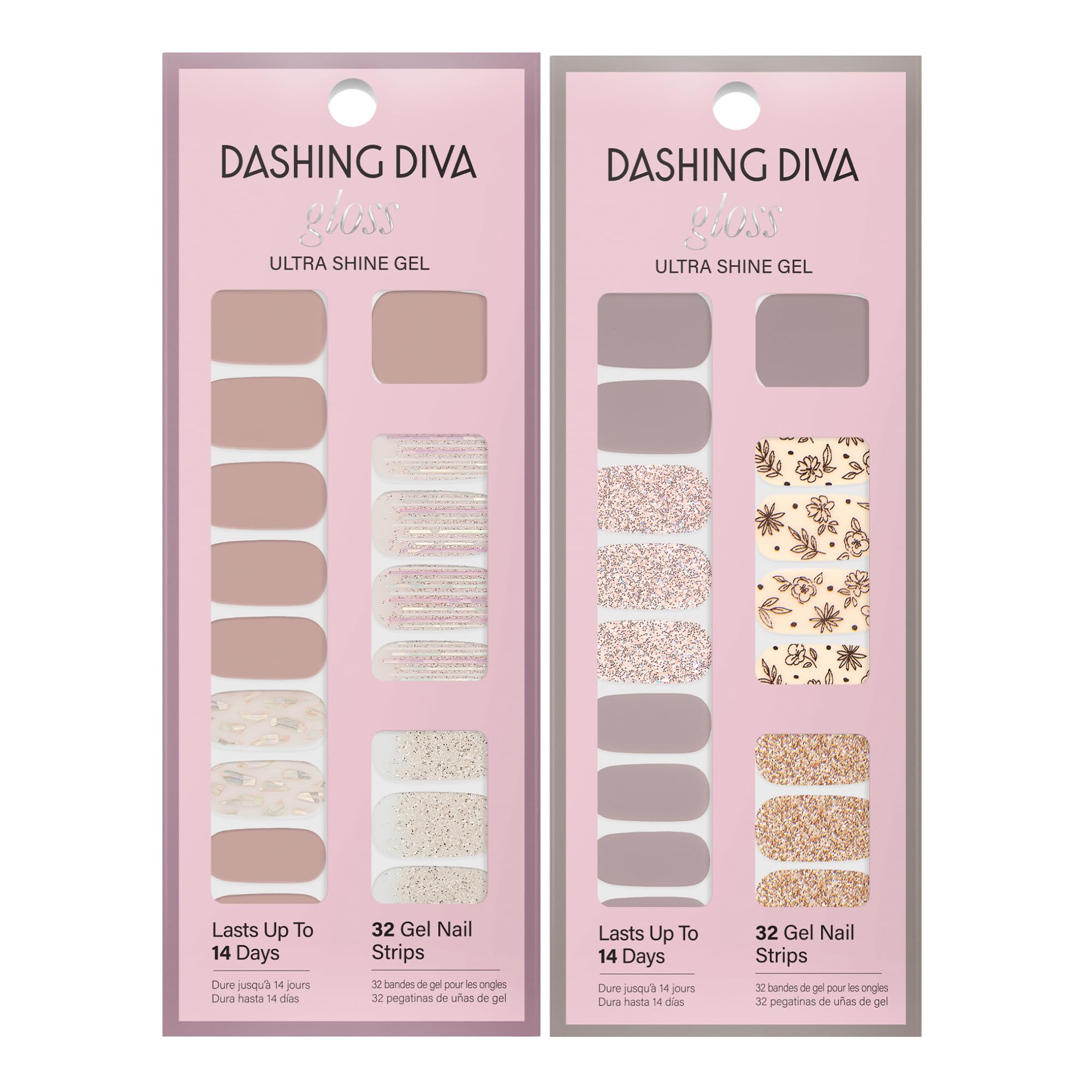 Long-lasting gel look achieved by Dashing Diva strips without curing.