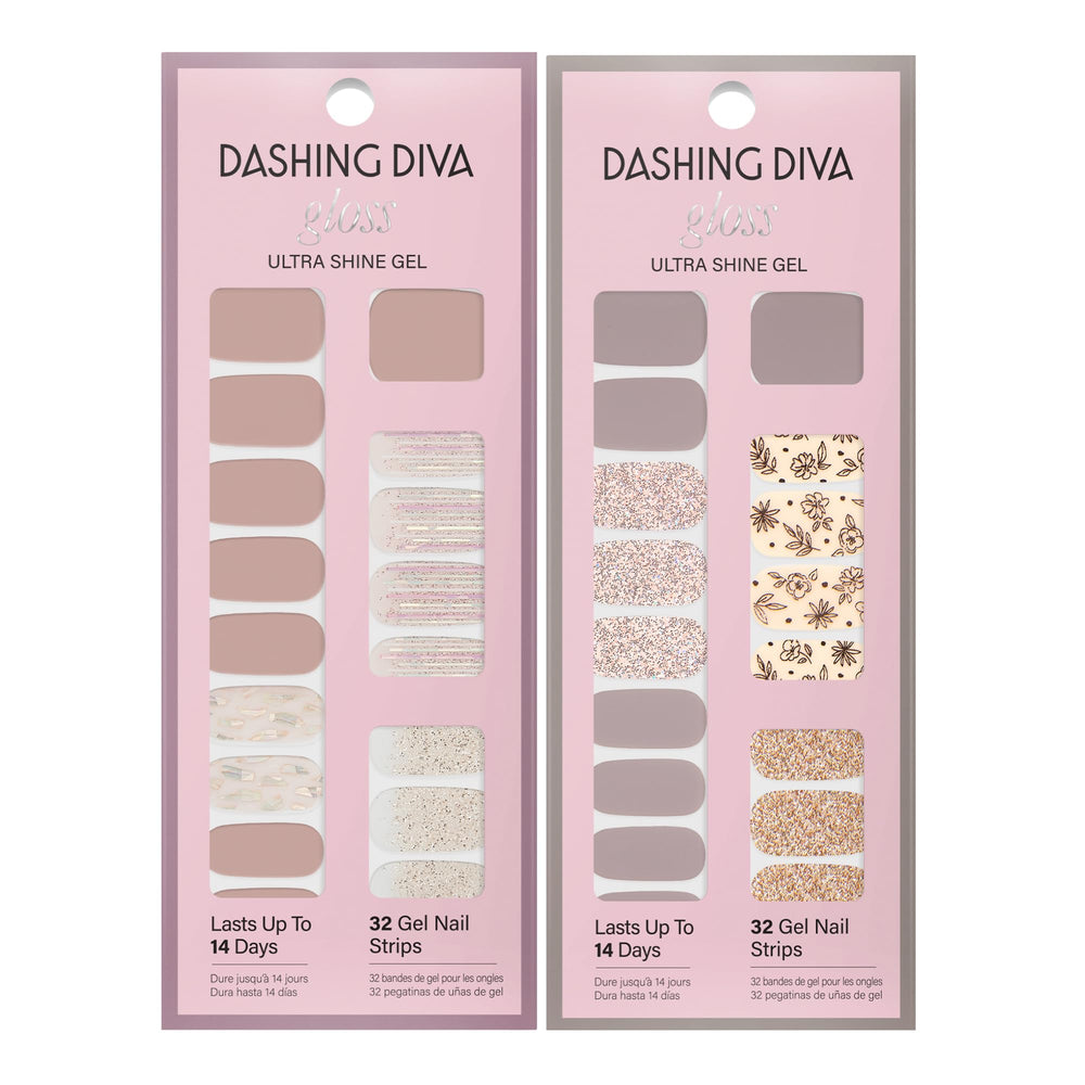 Long-lasting gel look achieved by Dashing Diva strips without curing.