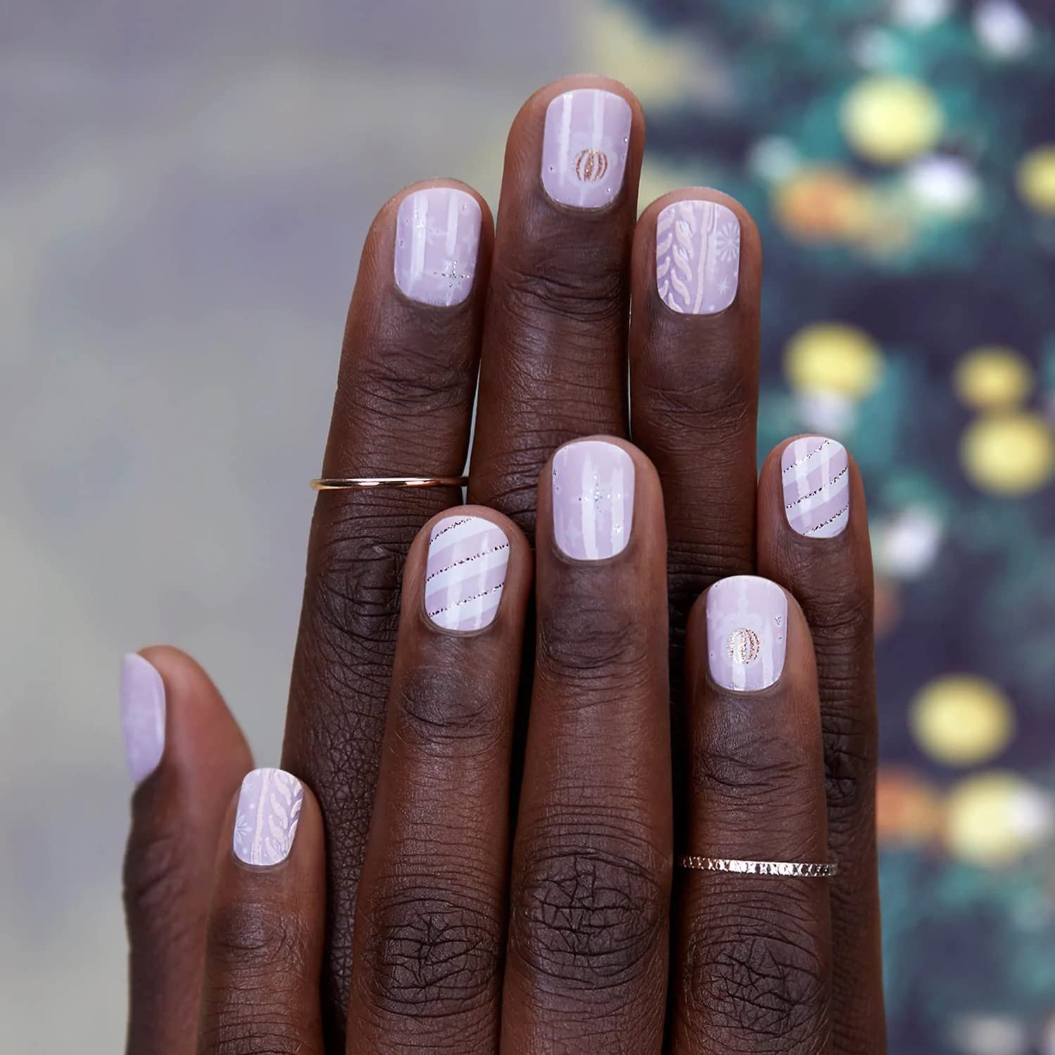 Dashing Diva Ornamental Dream holiday gloss applied for quick festive nails