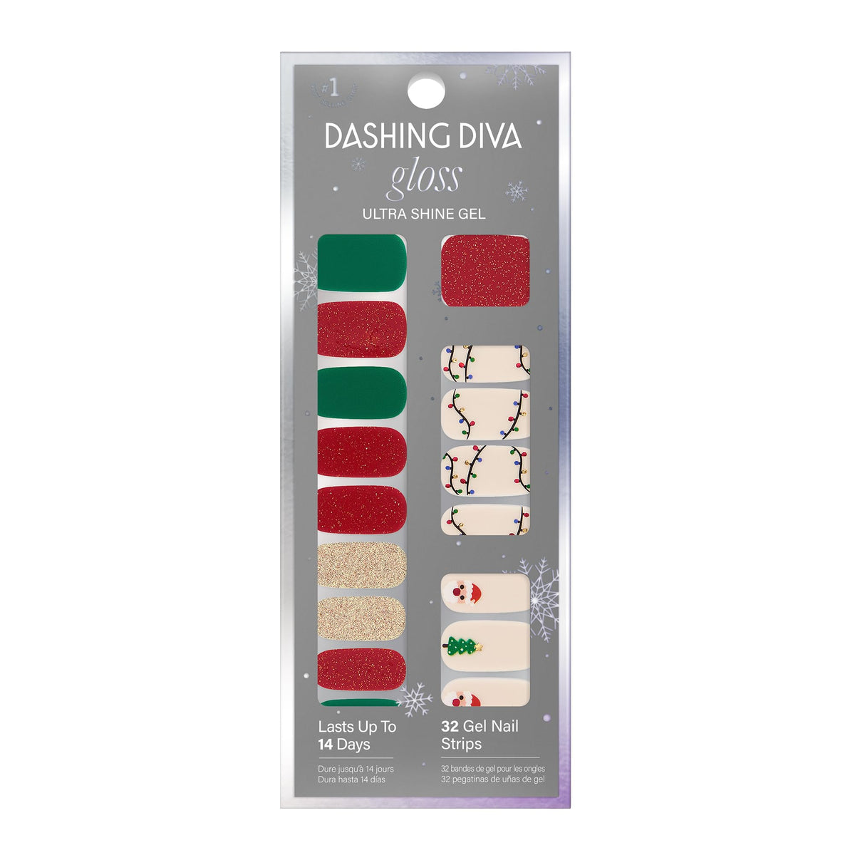 Dashing Diva Santa Baby kit contents: wraps, prep pad, and file