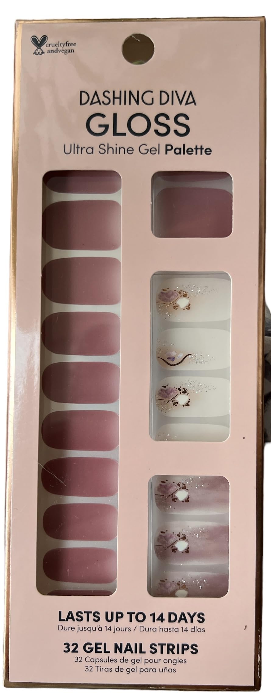 Dashing Diva Heavenly Power 32-strips deliver radiant gel-like shine for at-home manicure.