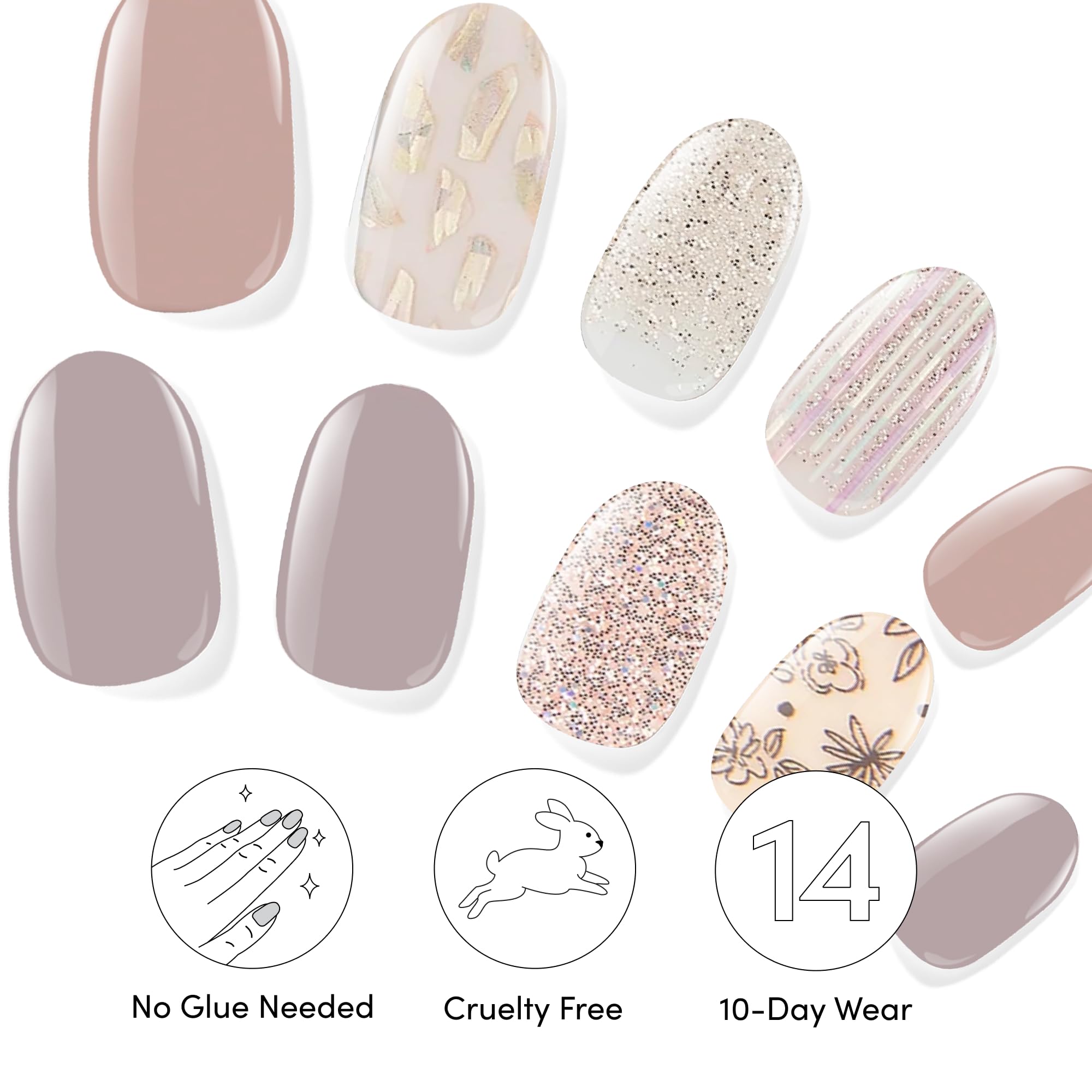 UV-free formula packaging highlighting safe, lamp-free application.
