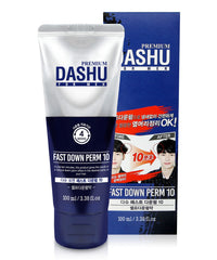 DASHU fast down perm for side-hair application, achieving a sleek, low-profile finish at home.
