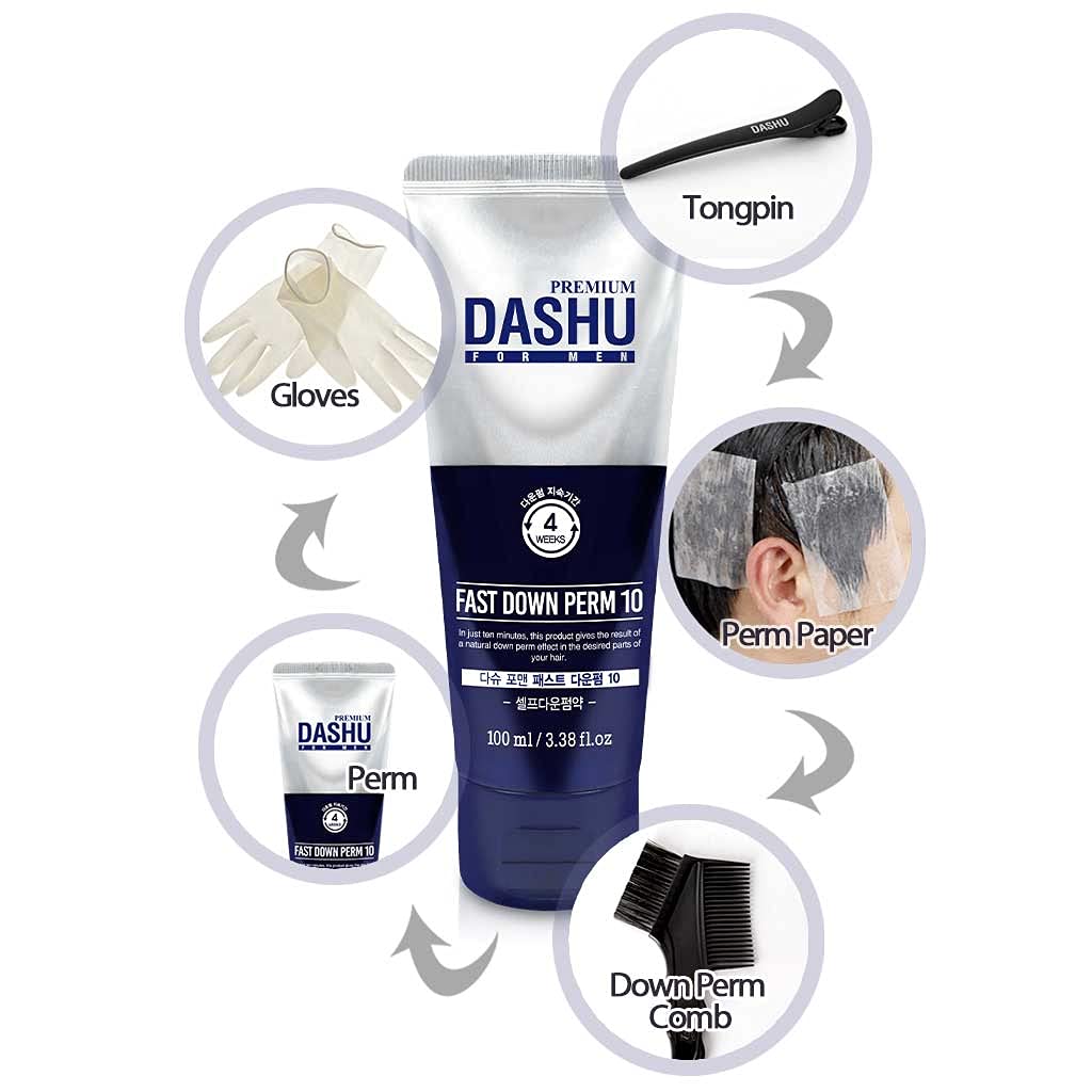 DASHU men side-hair straightener in 10 minutes for a tidy, confident look.