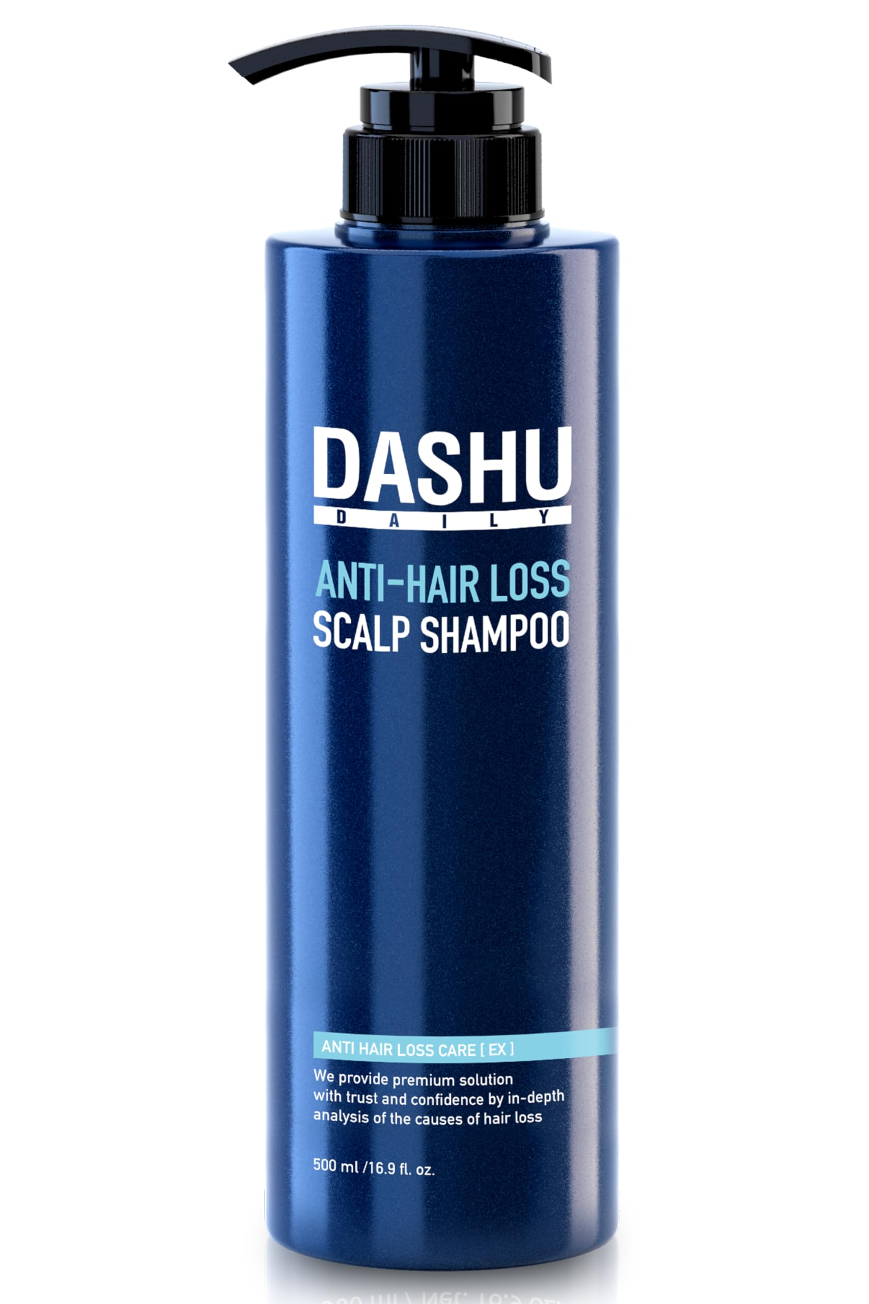 DASHU Revitalizing Protein Shampoo bottle highlighting protein blend for thicker-looking hair.