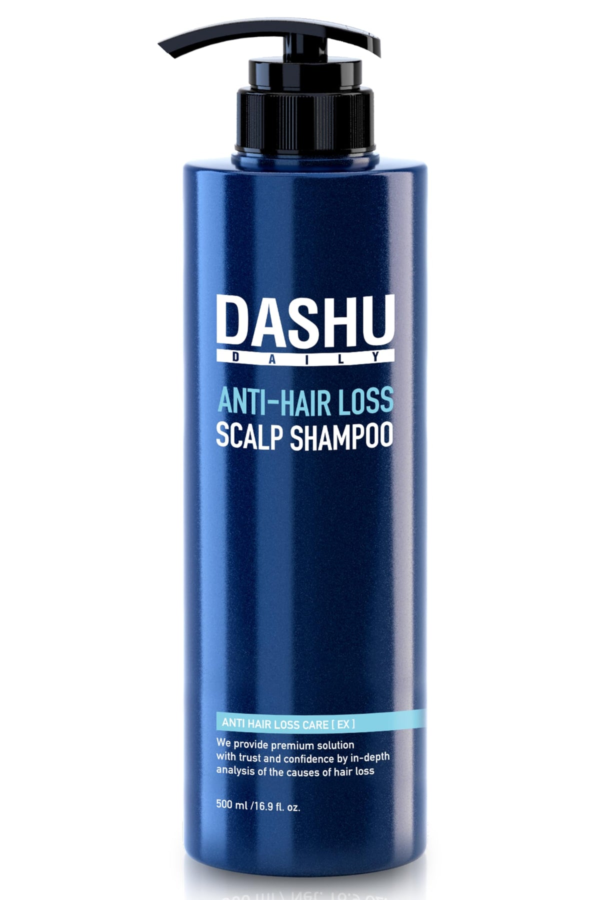 DASHU Revitalizing Protein Shampoo bottle highlighting protein blend for thicker-looking hair.