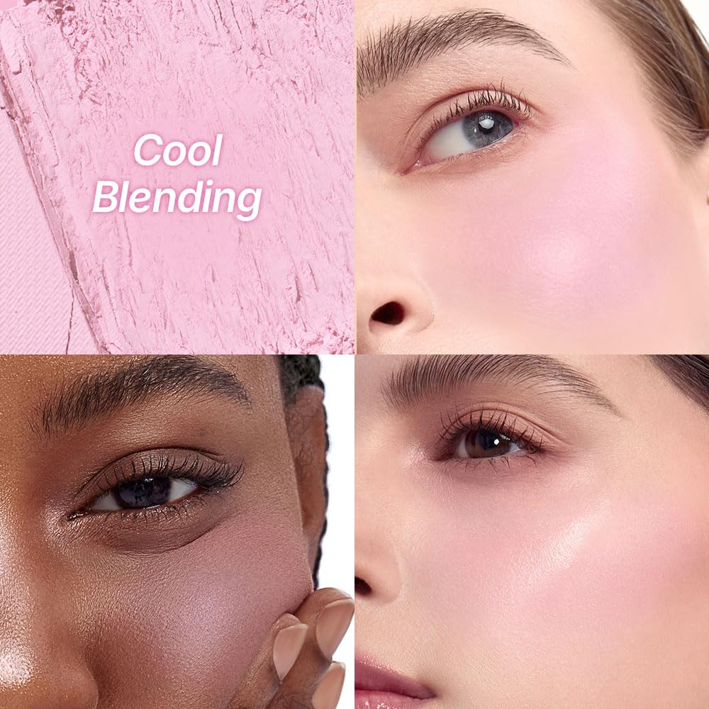 Dasique Blending Mood Cheek 02 application brush demonstrating smooth blending.