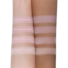 Dasique Blending Mood Cheek 02 four shades spread on skin for gradient look.