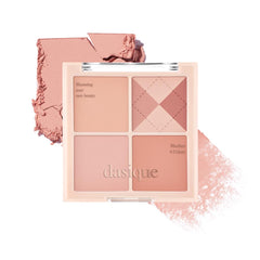 Dasique Blending Mood Cheek 04 Beige Knit, palette compacte pour teint lumineux et durable.