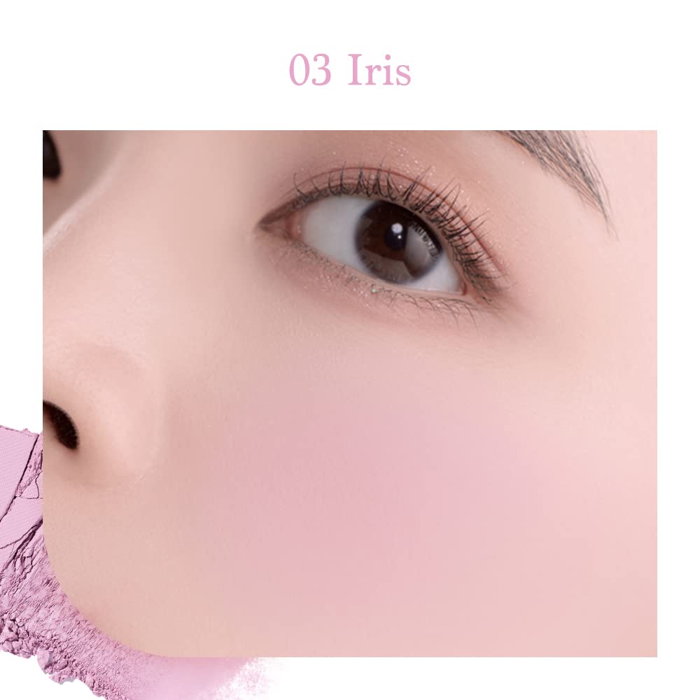Dasique Blending Mood Cheek 05 day-to-night-look proves versatile violet tones.