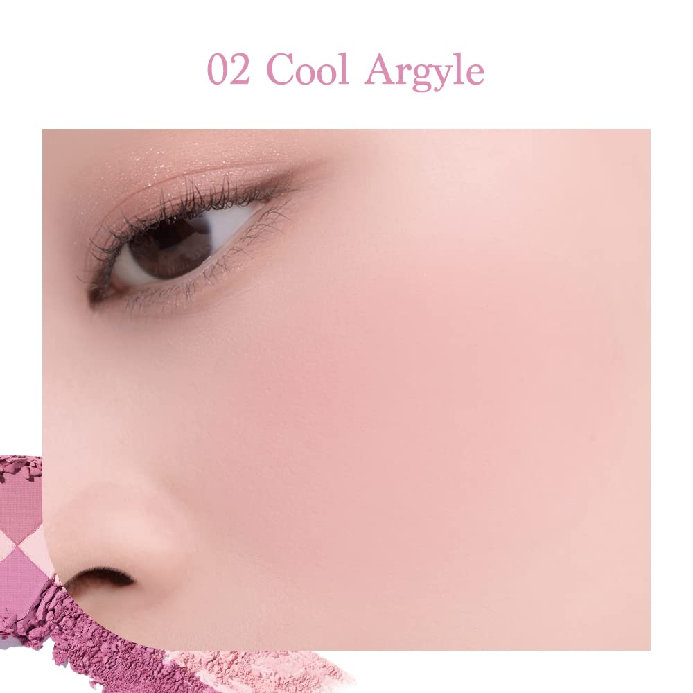 Dasique Blending Mood Cheek 05 seamless-blend-gradient shows a soft, natural flush.