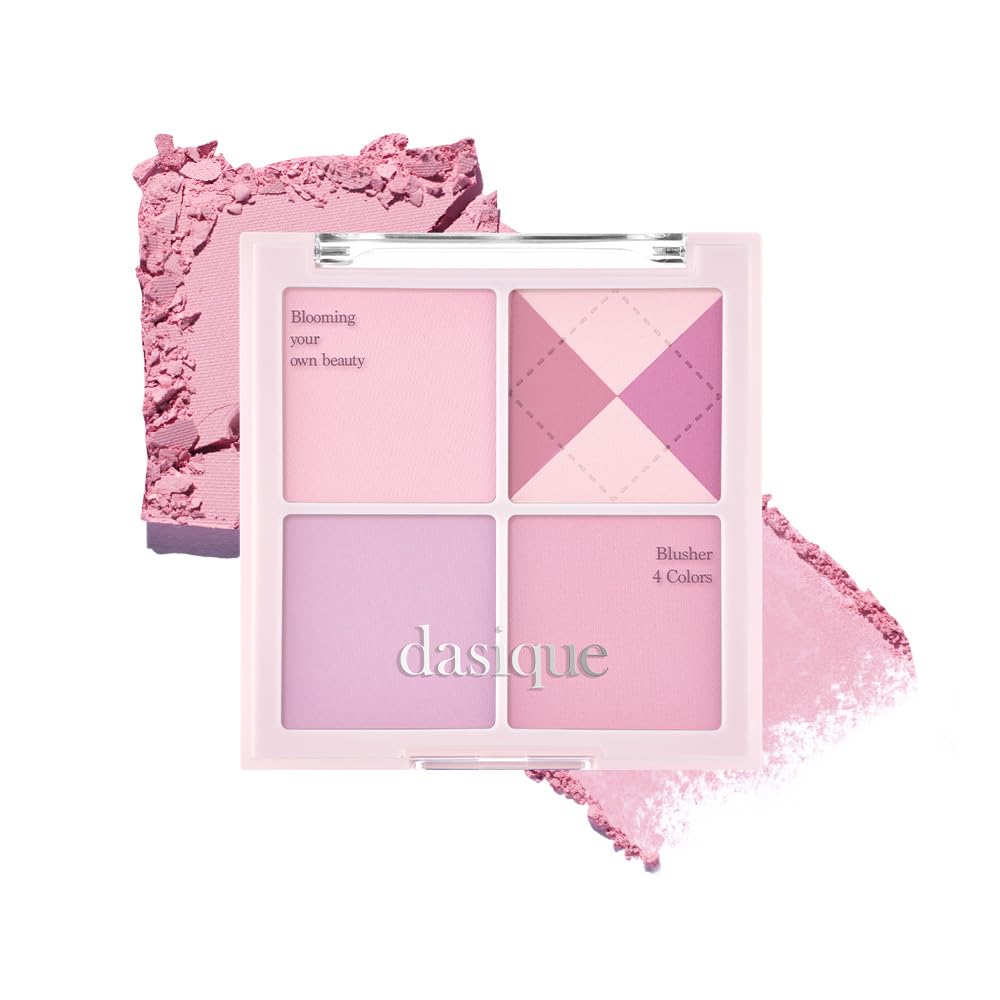 Dasique Blending Mood Cheek 05 Violet Knit compact open shows violet tones for quick touch-ups.