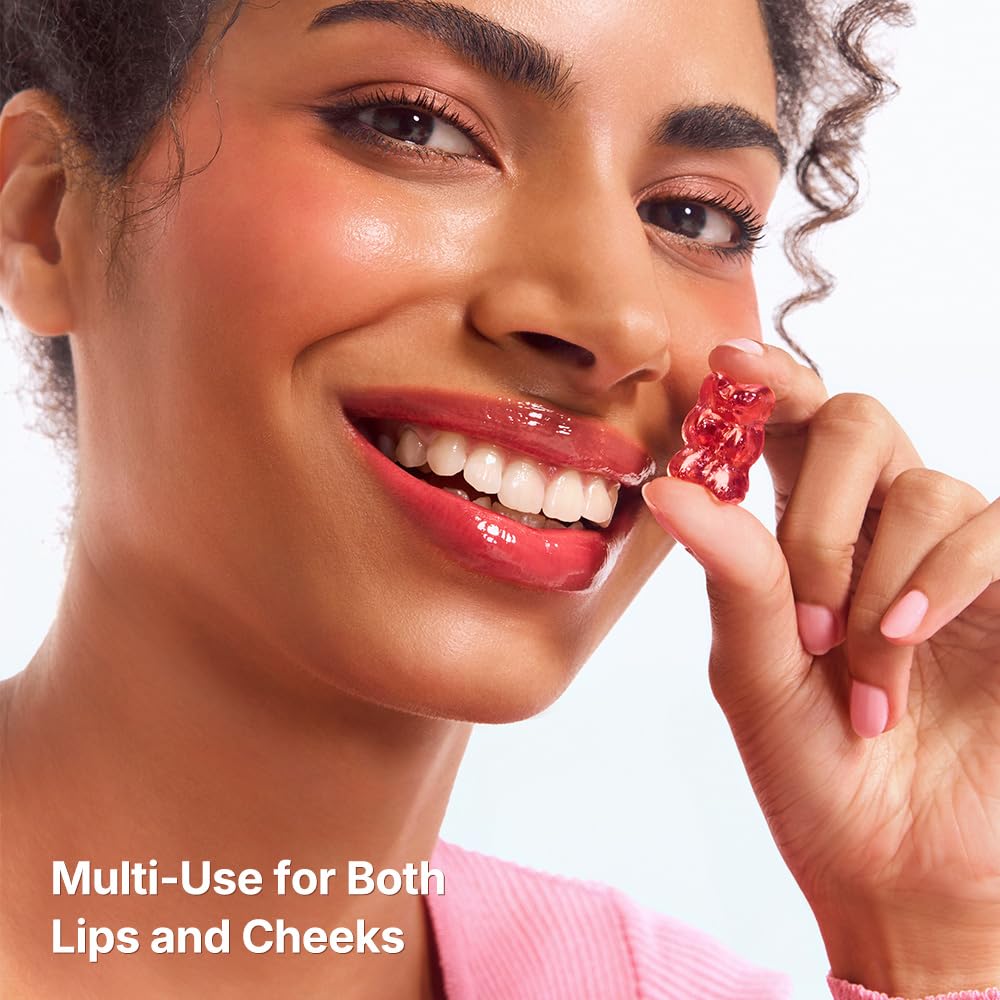 Peach Drop offers multi-use color for lips and cheeks with dewy finish.