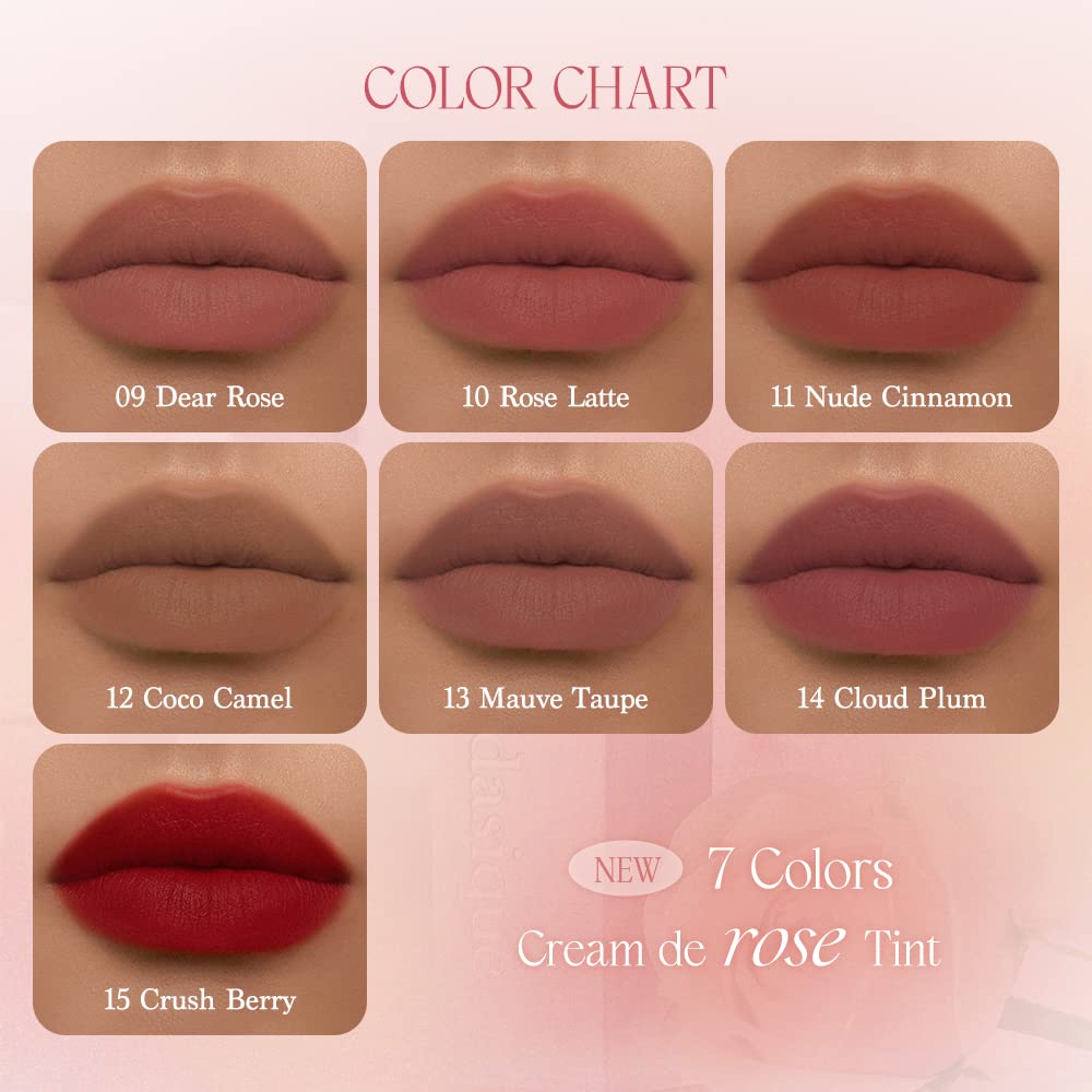dasique Rose Water infused lip tint for soothing hydration