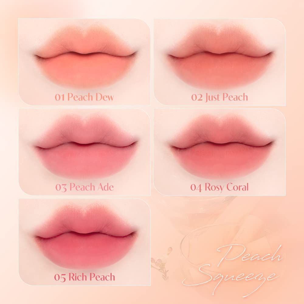 Dasique Water Blur Tint 03 Peach Ade texture shifts from watery to creamy.