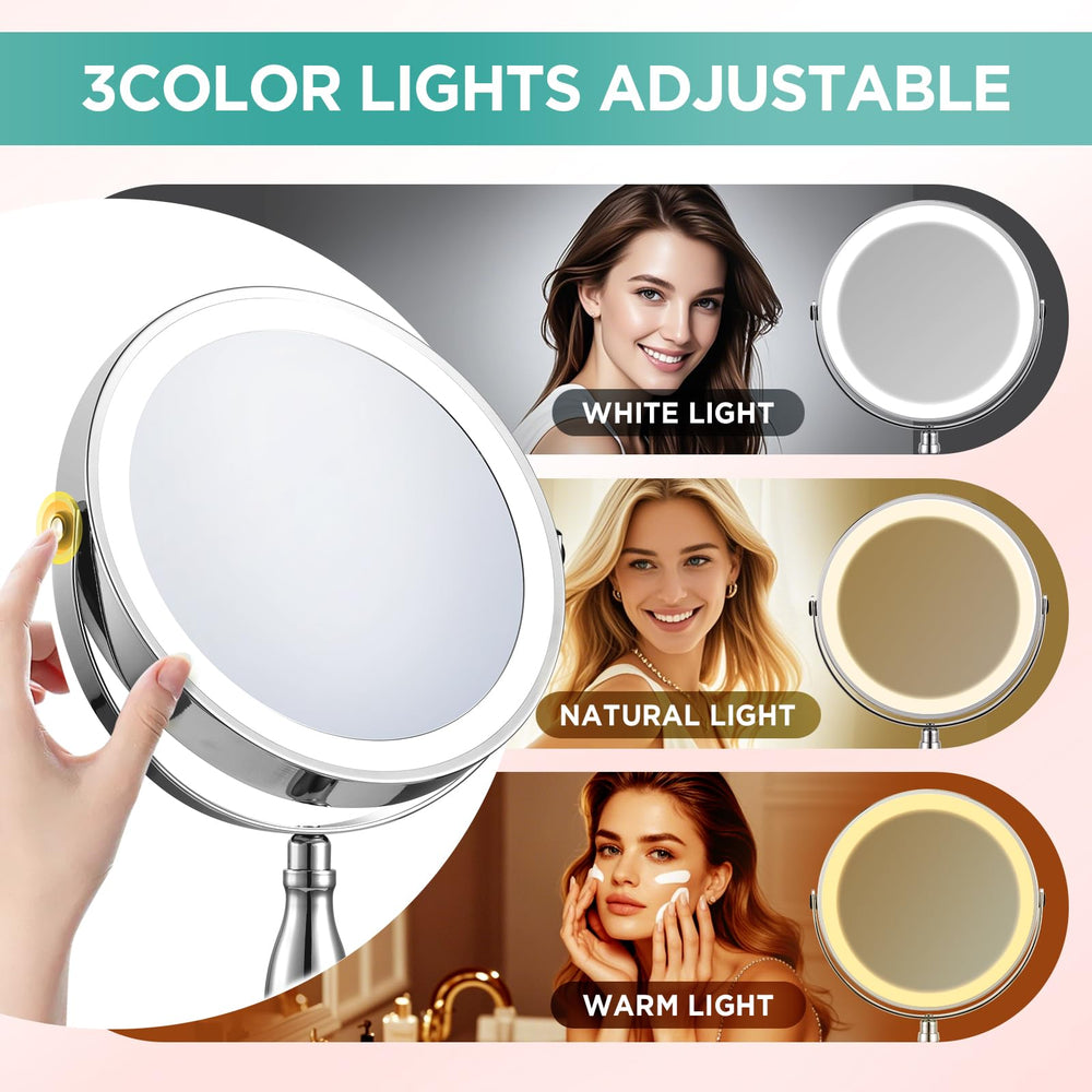 DASLAVA mirror offers dimmable brightness for customized lighting.