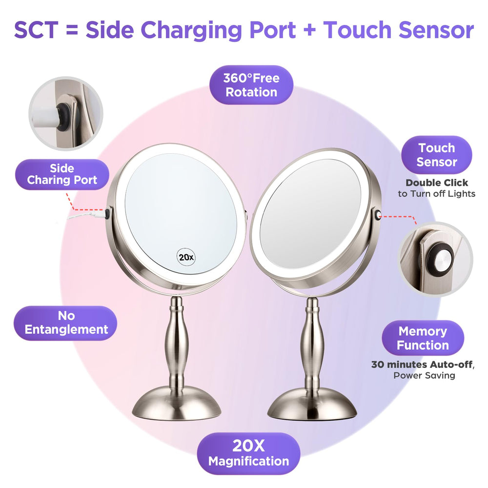 DASLAVA side touch switch for easy brightness and color control.