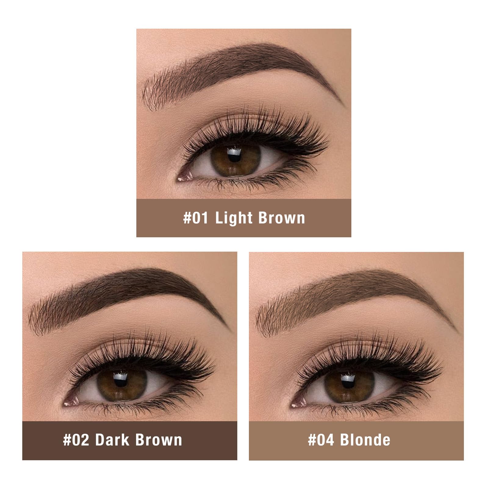 Datansun brow brush shown with gel for quick, clean application.