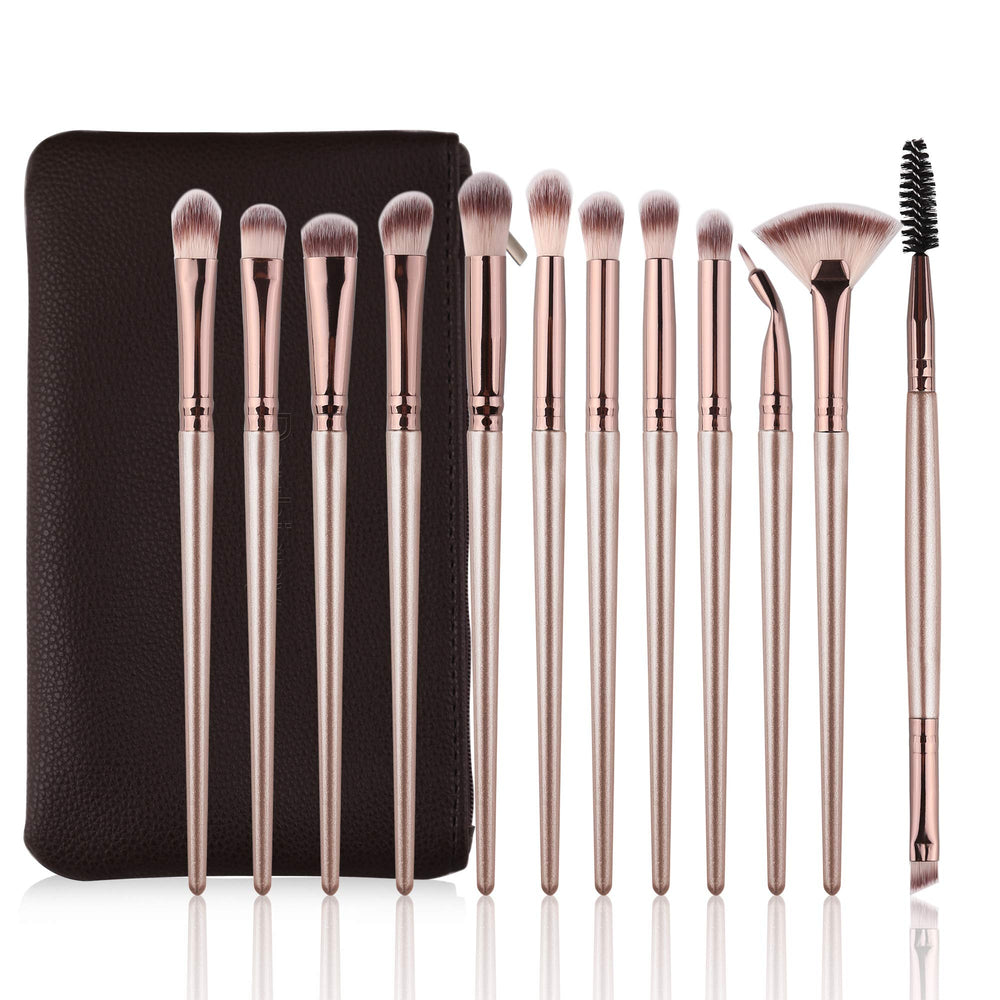 Daubigny 12-piece eye makeup brush set for precise blending and professional results.