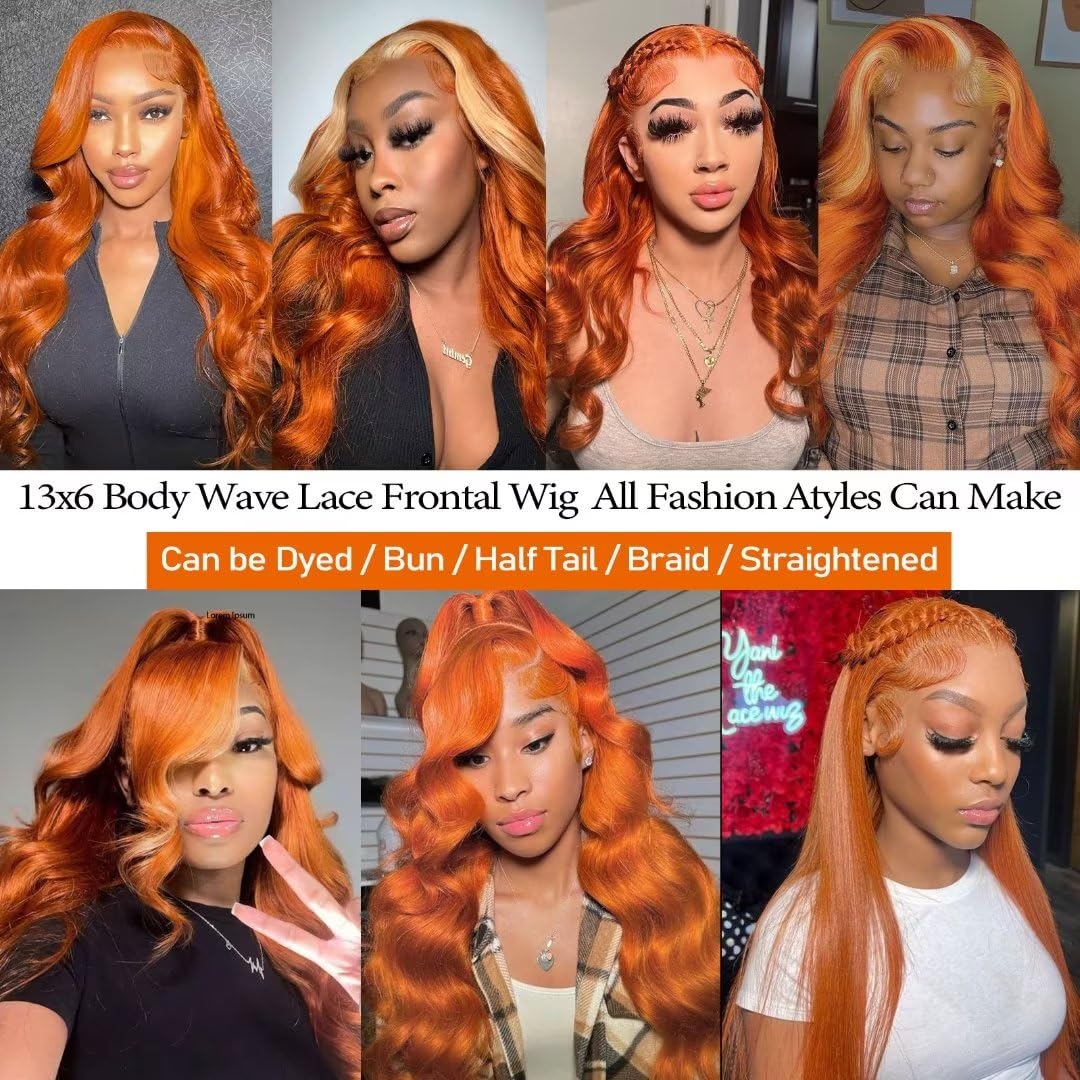 Daules pre-plucked ginger wig natural hairline for easy styling
