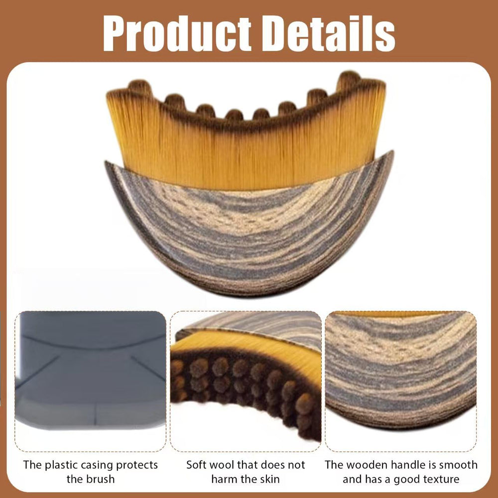 Daureve dual-action brush edges image illustrating sculpting edge with soft bristles.