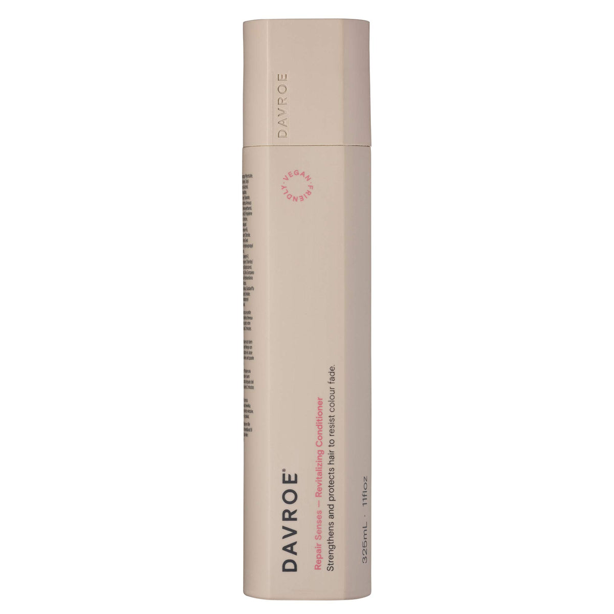 DAVROE Repair Senses conditioner bottle front, showcasing natural vegan formula for gentle cleansing