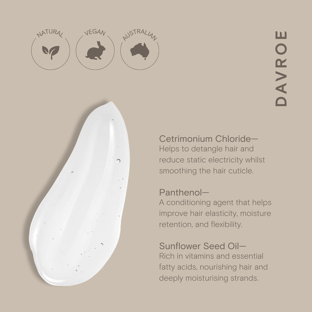 Close-up of DAVROE label highlighting Colour Protect Complex for color vibrancy