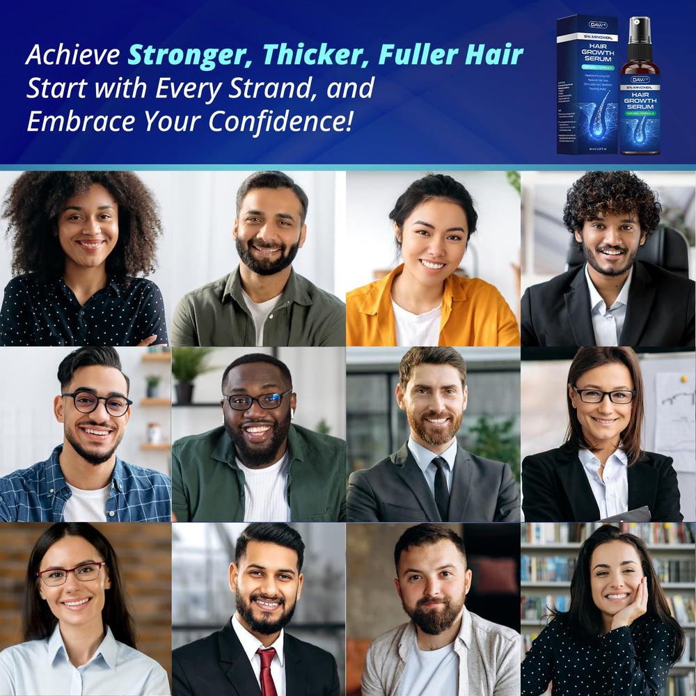 Visual of fuller-looking hair potential with DAVV spray