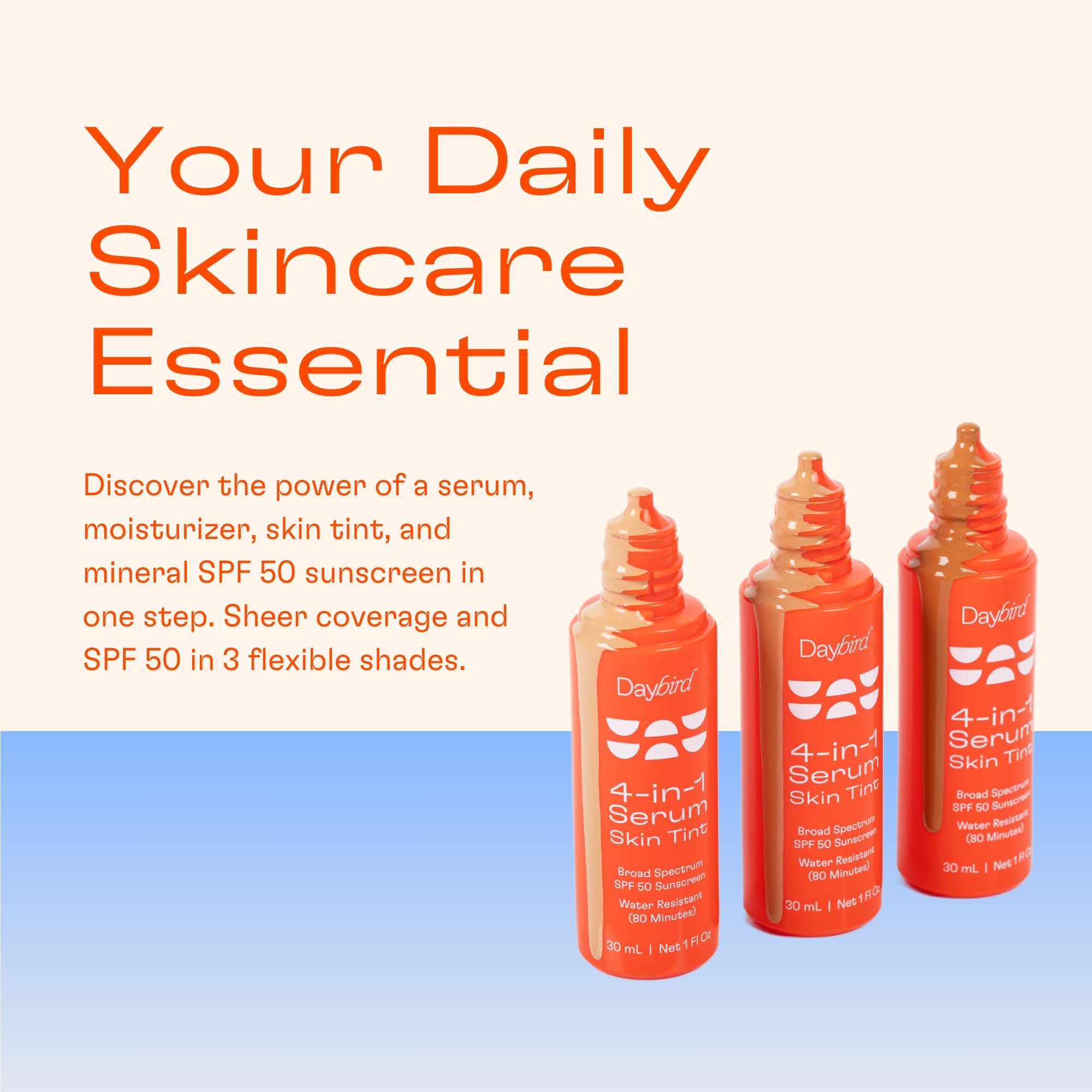 Mineral SPF 50 sunscreen swatch demonstrating broad protection and light texture