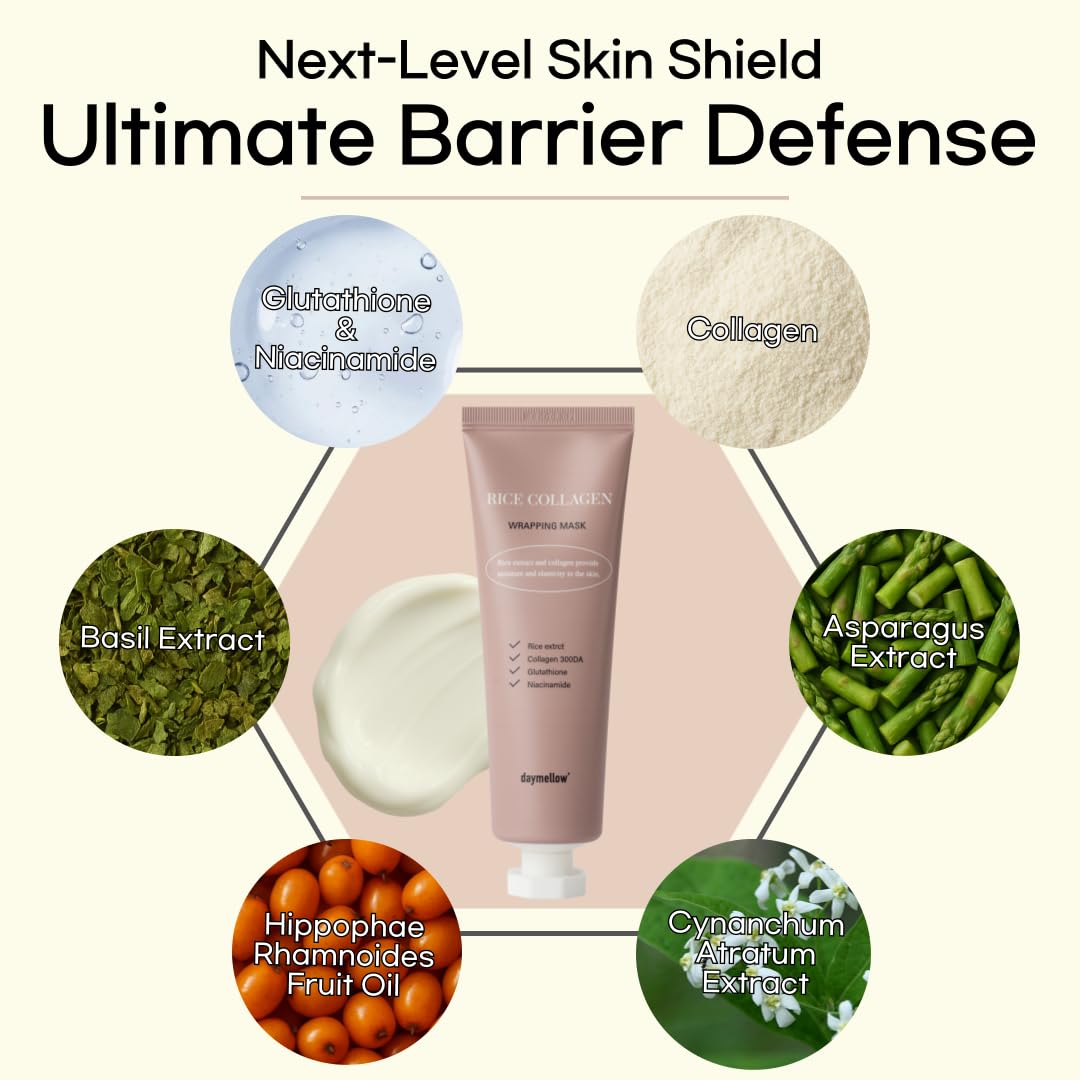 daymellow Rice Collagen Wrapping Mask glass skin glow concept image
