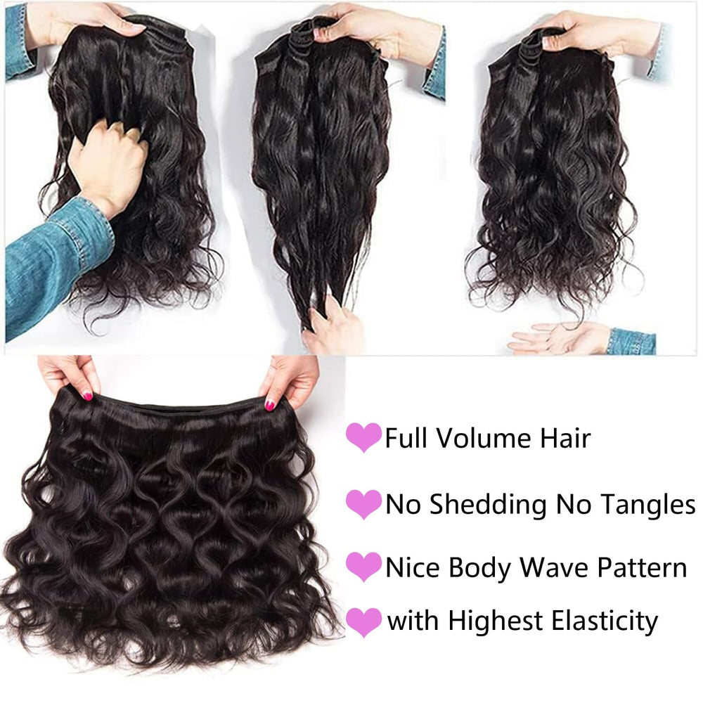 DAYRISE Brazilian virgin body wave bundles 22 inch with durable weft
