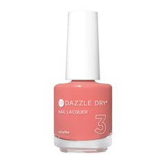 Dazzle Dry Campus Crush closeup shows creamy salmon mauve finish for salon-quality nails.