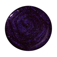 Dazzle Dry Fast Lane deep galactic purple glitter close-up shows rich shimmer.