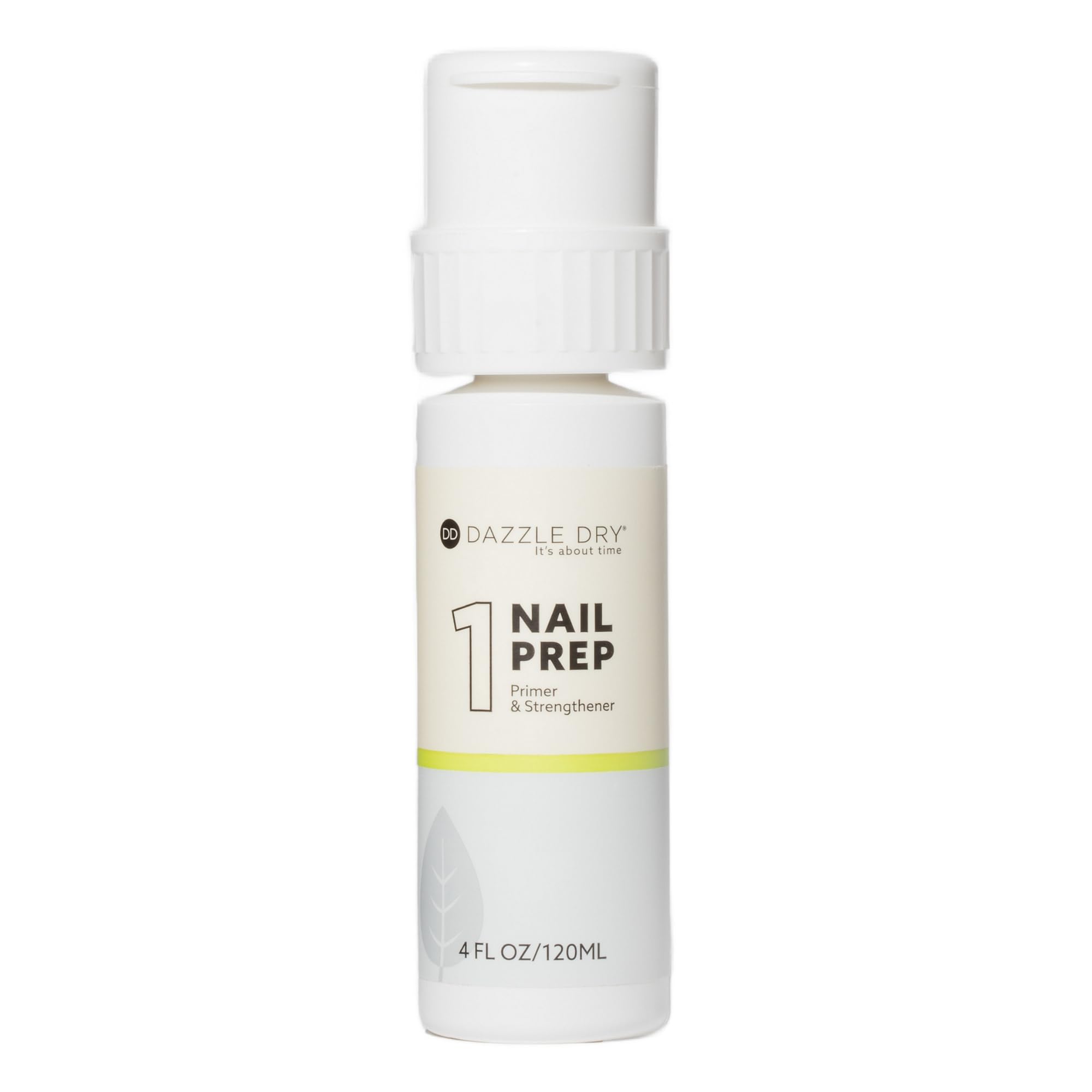 Dazzle Dry Nail Prep bottle-pump demonstrates easy, precise priming for a clean base.