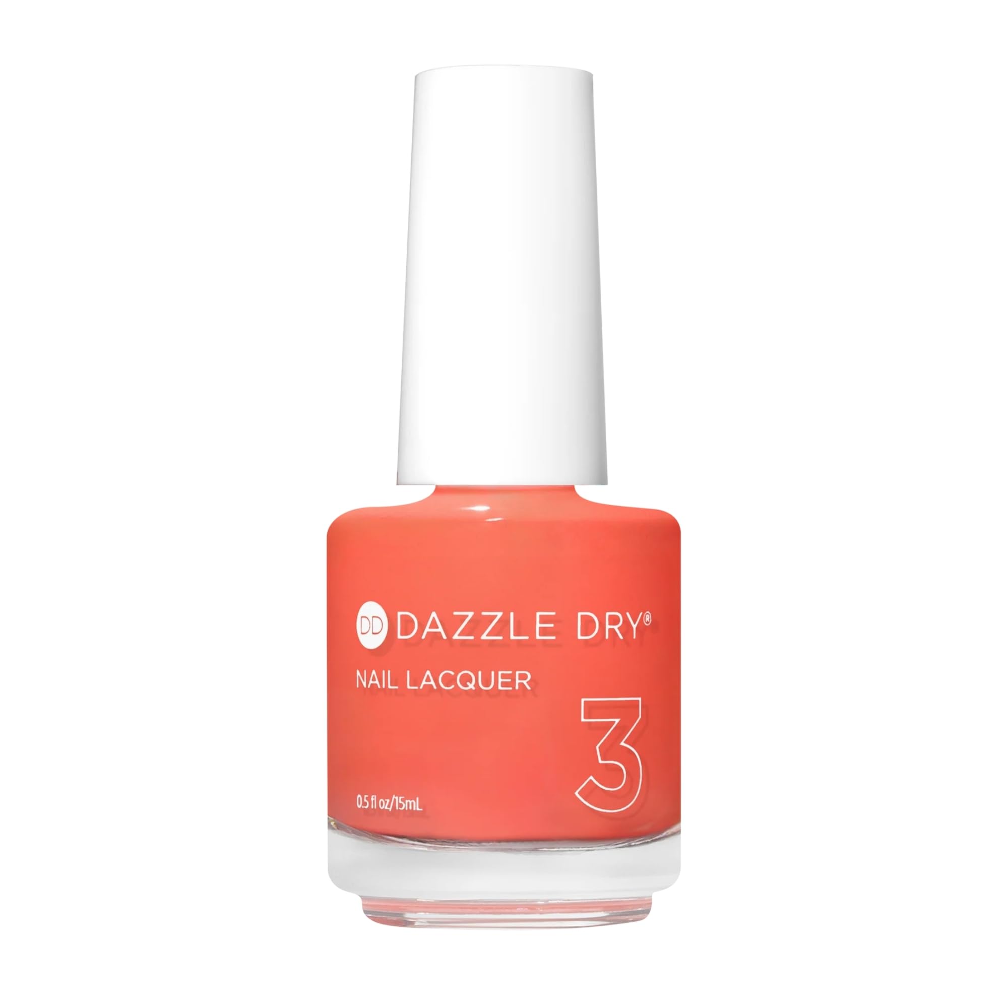 Dazzle Dry Oh My bright melon lacquer bottle showing quick-dry color.