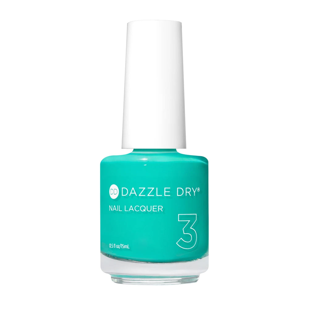 Dazzle Dry Palm Springs seafoam bottle close-up showing color and potential wear