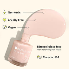 Dazzle Dry Raspberry Creme on nails showcases full-coverage finish.