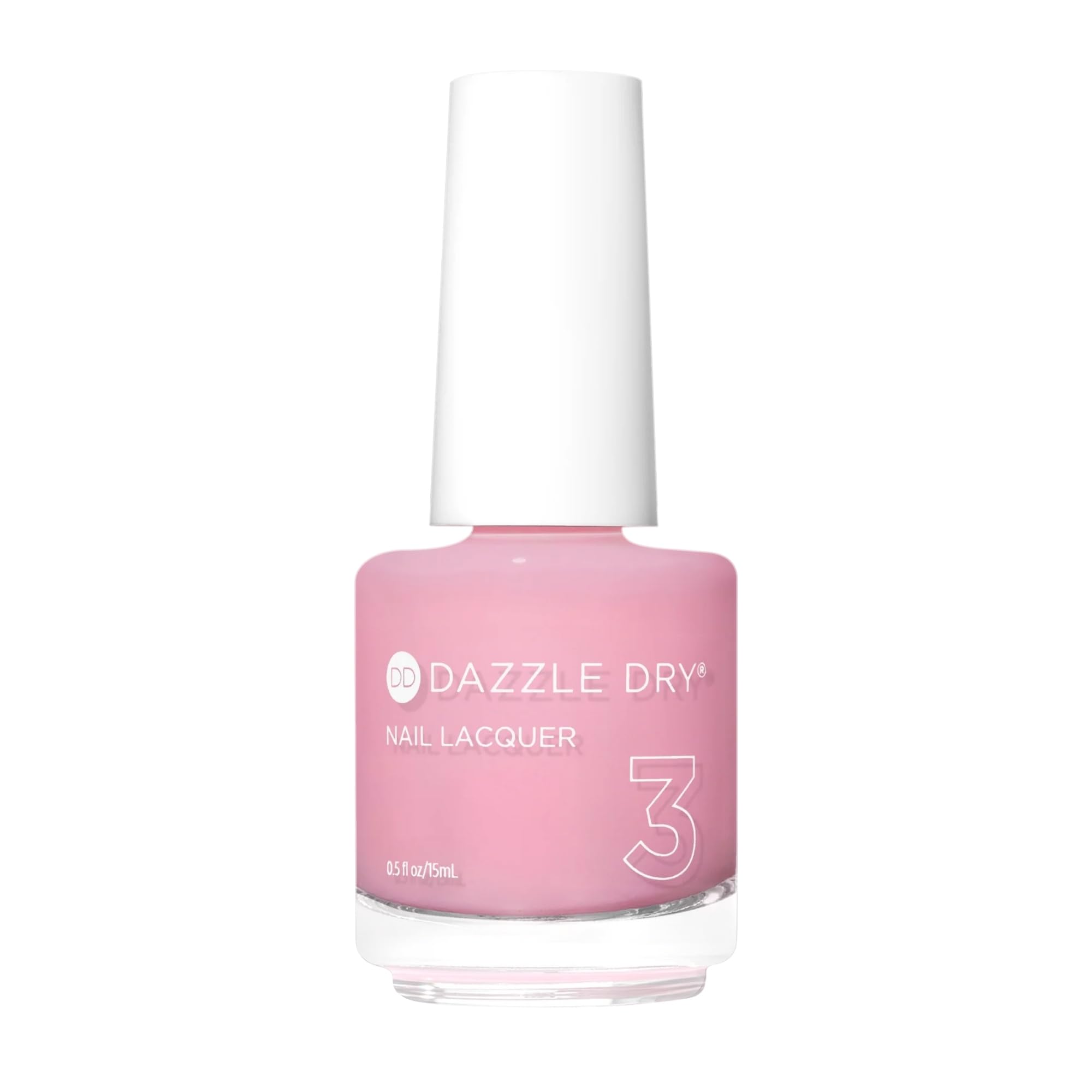 Dazzle Dry Pinkies Up Step 3 bottle in pale pink with quick-dry appeal.
