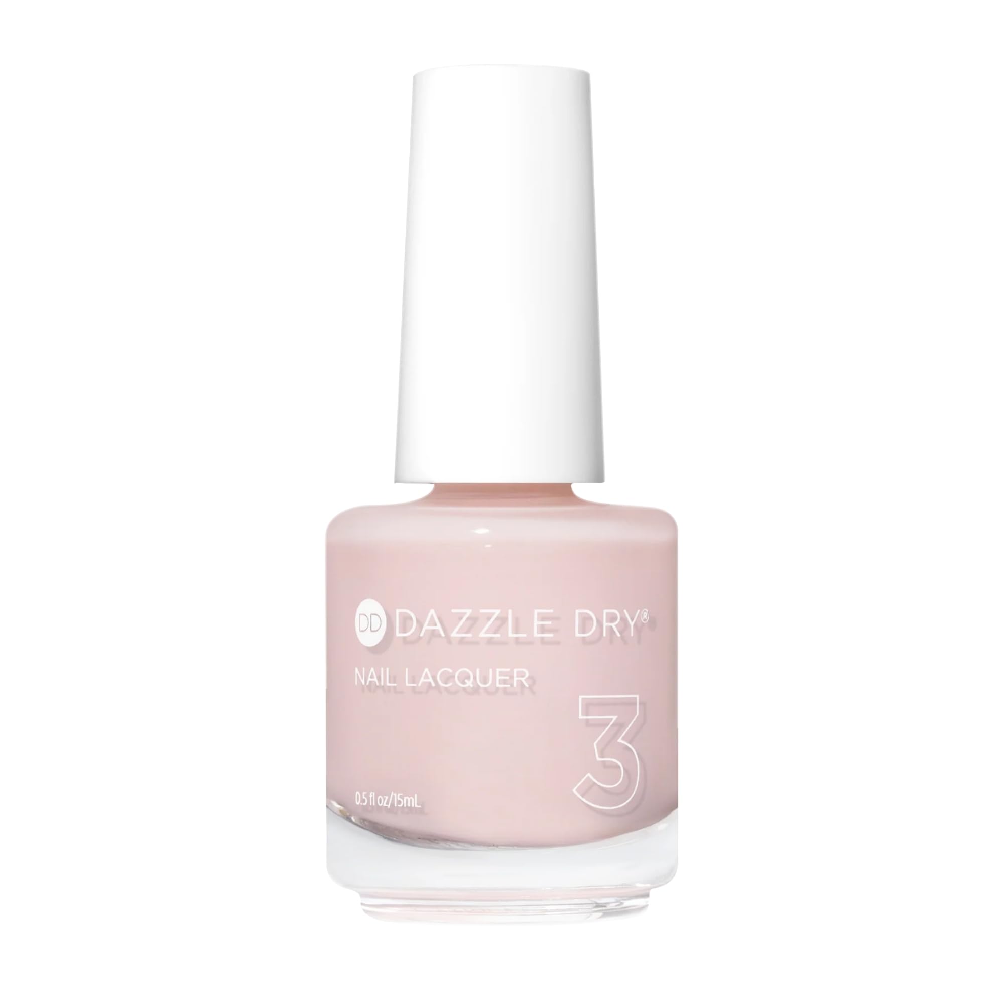 Dazzle Dry Truth nail lacquer bottle shows pale pink shade with quick-drying promise