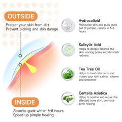 Dazzlook hydrocolloid stickers soothe visible blemishes with skin-friendly ingredients.