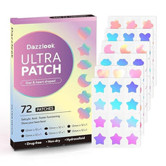 Dazzlook star patch for discreet blemish care and absorption.