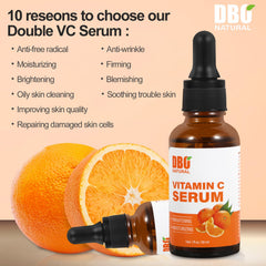 DBO NATURAL Vitamin C serum dropper dispensing hydration.