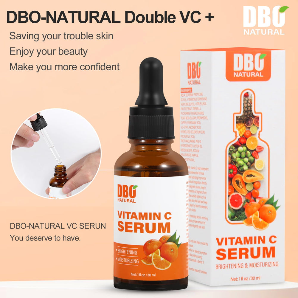 DBO NATURAL Vitamin C serum texture appears clear and lightweight.