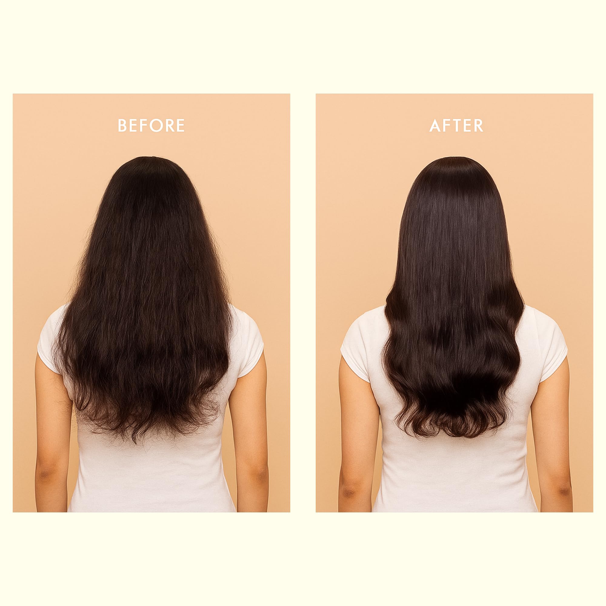 D'Cherlane Hair Growth Oil demonstrating frizz control and smoothness.