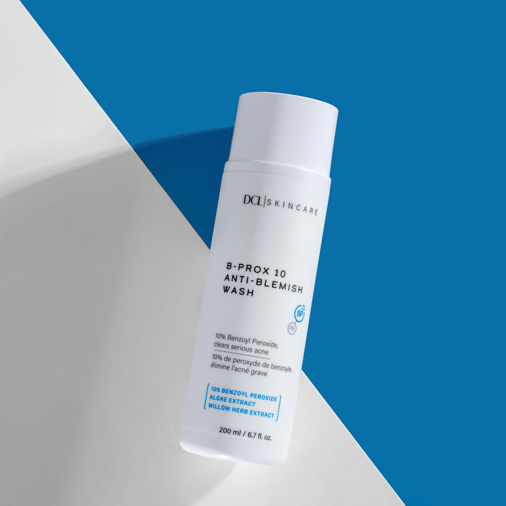 Texture close-up of DCL B Prox cleanser showing foaming action.