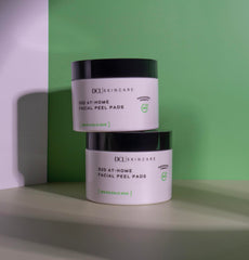 DCL G20 Pads application wipe demonstrating easy and mess-free exfoliation