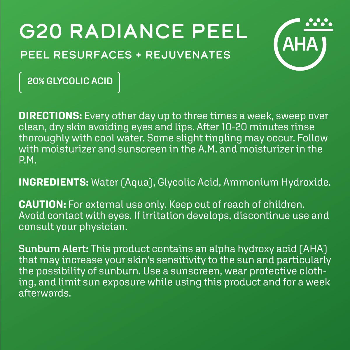 DCL G20 Pads texture-softened skin after use for refined appearance
