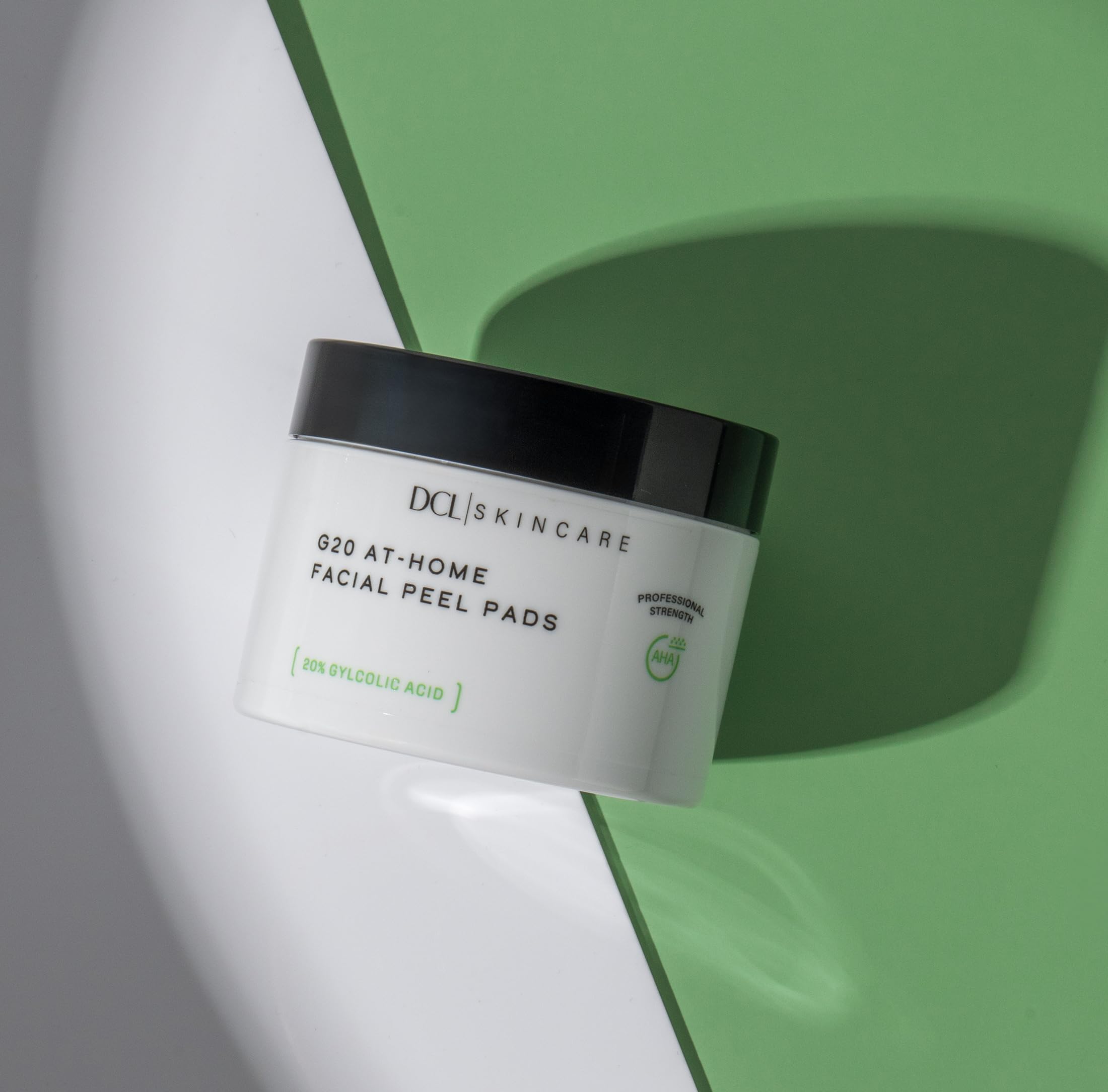 DCL G20 Pads twenty-percent glycolic closeup highlighting chemical exfoliation for glow