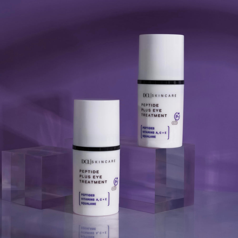 Daytime routine: DCL Peptide Plus Eye Treatment under makeup helps eye area.